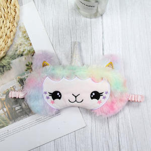 Plush Sleep <span class=keywords><strong>Eye</strong></span> <span class=keywords><strong>Mask</strong></span> Animal Unicórnio Soft Faux Fur Blindfold Elastic Strap Bonito <span class=keywords><strong>Funny</strong></span> Sleeping <span class=keywords><strong>Eye</strong></span> Shade para Crianças Adultos - Product Image 4