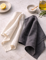 Serviettes en lin pur lavé à la pierre, couleur unie, réutilisables, pour dîner, mariage, fête, décoration de table à la maison