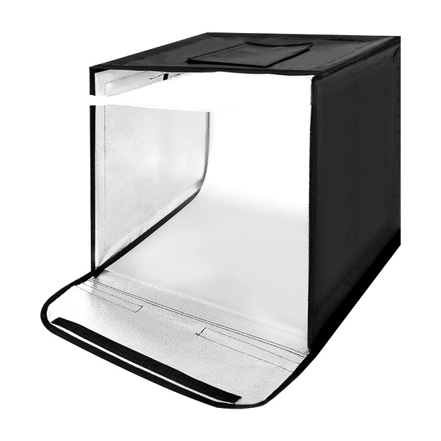 Photography Portable 40CM 60CM 80CM Mini Photo Box Studio Assembled Shooting Tent LED Soft Light Cube With Photography Backdrops