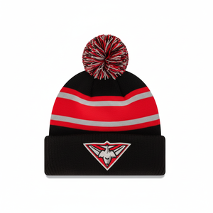 Venta al por mayor de lujo 100% lana Jacquard Beanie Hat personalizado gran logotipo de estilo de punto para los hombres técnica de bordado 3D para viajes de negocios - Product Image 1