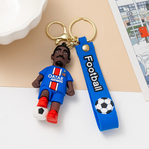 Llavero de Jersey con Personaje de Estrella en 3D, Material Suave de PVC Ecológico, Personalizable, para Regalo, Bolsa Colgante - Product Image 2