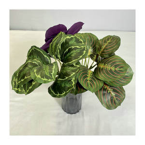 Hojas verdes artificiales Follaje Plantas artificiales Follaje De Flores Tallo verde de seda para Decoración - Product Image 5