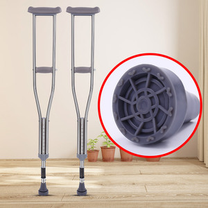 ไม้ค้ำยันใต้วงแขนทำจากอลูมิเนียมอัลลอยด์ น้ำหนักเบา ปรับระดับได้ สำหรับผู้ใหญ่และผู้สูงอายุ พร้อมปลายยางกันลื่น - Product Image 1