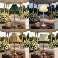 Lampe de table de luxe sans fil à LED tactile rechargeable avec abat-jour en tissu, idéale pour la décoration d'hôtels, restaurants européens, mariages et événements – Qualité supérieure