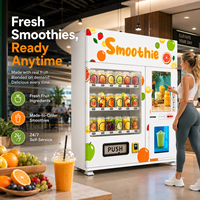 Ouruoxi 7/11 Machine à smoothies automatique avec écran tactile de 32 pouces, système intelligent, fonction SDK, distributeur innovant de fruits frais