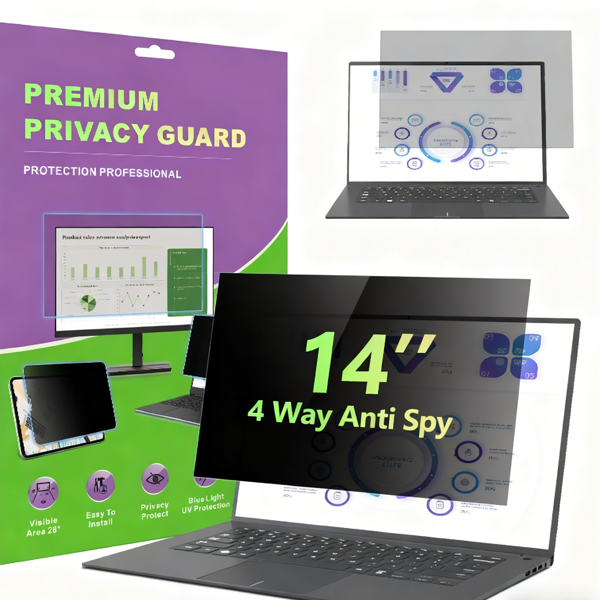 Negro para 14'' 16:9 310*175mm