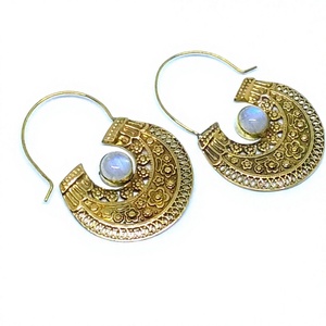 <b>Women</b> Jewelry Supplier Earring New Fashion Moonstone Earrings <b>Women</b> Jewelry Set <b>Women</b> Fashion <b>Rainbow</b> Moonstone Earring - Product Image 2