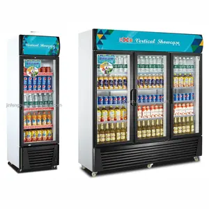 Commercial large supermarket mobile side-by-side refrigerators refrigeration equipment / freezer refrigerator