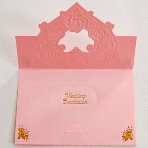 Tarjetas plegables de color burdeos, conjunto de tarjetas de cumpleaños en forma de corazón para invitaciones de boda, color rosa claro, aniversario, venta al por mayor - Product Image 5