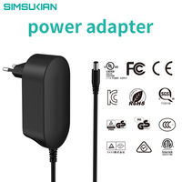 48W AC DC Güç Adaptörü Değiştirilebilir Fişli Masaüstü Güç Kaynağı LED Işık CCTV Kamera Router 24V LED Sürücü Adaptörü EU KR
