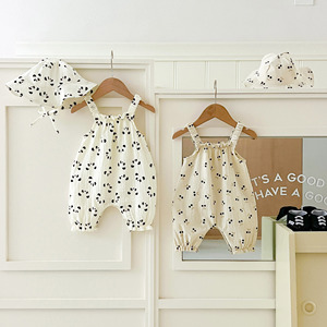 INS Romper Bayi Laki-laki dan Perempuan Katun Murni Motif Kartun Jumpsuit Bayi Tanpa Lengan Lucu dan Serbaguna untuk Bayi dan Balita - Product Image 4