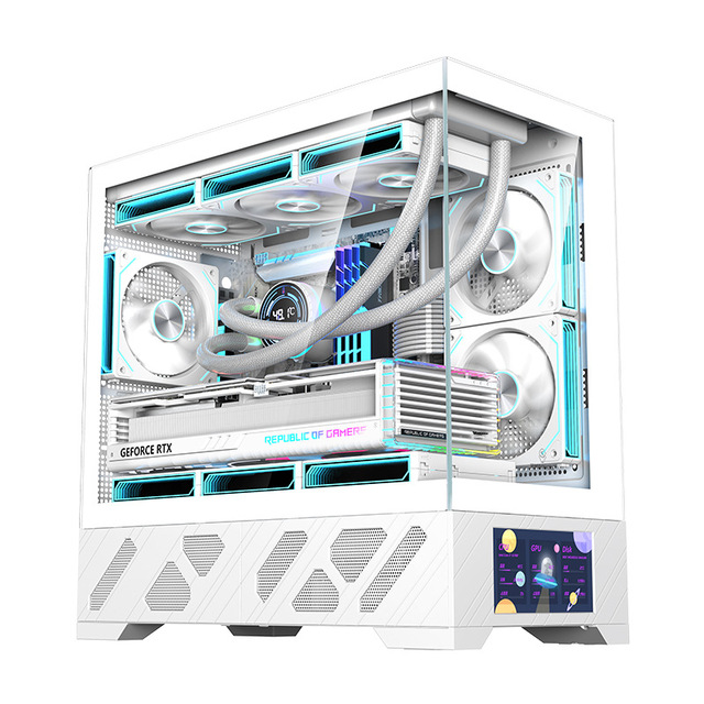 Millennium MicroATX Vertical Water-Cooled Gaming E-Sports Computer Case for Desktop Use-Sea View Room Internet Cafe Spot