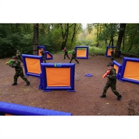 Kit de terrain de paintball gonflable, bunkers d'angle hermétiques, obstacles tactiques pour jeux de tir Nerf, airsoft et archery tag