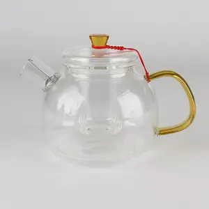 Transparent high borosilicate teapot heat resistant glass tea pot