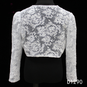 Chal de Vestido D1290 con Bordado Avanzado y <span class=keywords><strong>Encaje</strong></span>, Patrón Floral para Novia o Dama de Honor - Product Image 4