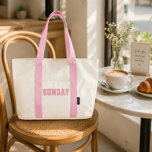 Canvas Tote <b>Bag</b> Cute Pastel Color Block Reusable Cotton Shoulder <b>Bag</b> for Women with Pocket Everyday Shopping Beach - Product Image 2