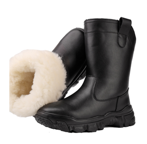 Botas de Nieve TSB924 con Forro de Lana para Invierno, Botas de Cuero Vacuno - Product Image 1