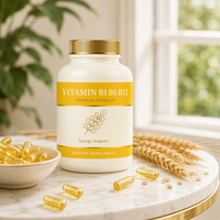 Capsules de Vitamine B Complexe OEM (B1, B6, B12) pour Cheveux, Peau et Énergie – Complément Multivitaminé