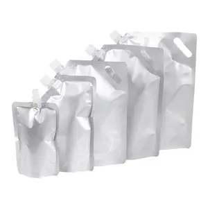 Custom printing stand up package oblique mouth 1L 2L 5L10L aluminum foil oil spout pouch packaging