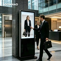 Écran tactile numérique vertical sur pied AOOWHAO OEM ODM de 32 à 100 pouces pour bureau, hall d'accueil, centre commercial, publicité commerciale