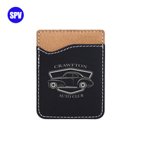 PULSEN Dompet Penyimpan Kartu Ponsel Kulit, Dudukan Kartu Ponsel Kulit Desainer Universal Leatherette