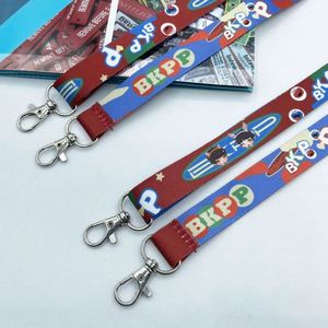 Sublimation High Quality <b>Polyester</b> Small Batch Custom Supply Color <b>Lanyard</b> With Logo - Product Image 3