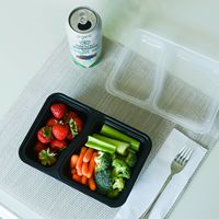 BPA-freie Meal-Prep-Behälter, luftdicht, wiederverwendbar, mit Fächern, Kunststoff-Lebensmittelbehälter, mikrowellen-, spülmaschinen- und gefriergeeignet