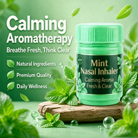 Diffuseur Nasal Bio aux Herbes et Minéraux à l'Arôme de Menthe Poivrée – Booste l'Énergie, Affûte la Concentration, Prévient la Somnolence