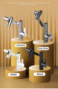 Grifo de lavabo con pantalla Digital Led inteligente, grifo de lavabo giratorio de cascada alta gris, grifo Universal de baño montado en cubierta - Product Image 2