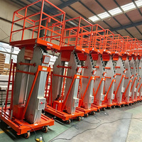 Plateforme de travail en hauteur à double colonne en alliage d'aluminium Eterlift pour la décoration d'entrepôts