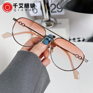 Nouvelles lunettes de soleil ovales pour femmes, monture en métal, couleur or, protection UV400, type de lentille AC, pare-soleil 3, T4-7538 - Product Image 2