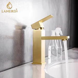 Placard d'eau de luxe d'or du brésil, placard en acier inoxydable de lavabo, robinets mitigeurs de douche pour salle de bains