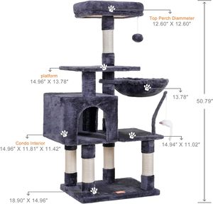 Árbol para Gatos de Lujo Personalizado, con Rascador de Sisal Natural y Madera, Mueble para Mascotas, Venta al Por Mayor - Product Image 5