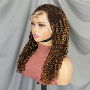 Pelucas de Cabello Humano 200% Natural, de 14-30 Pulgadas, Pre-Desenredadas, Rizadas Estilo Jerry, con Encaje Frontal Transparente 13x4 - Product Image 1