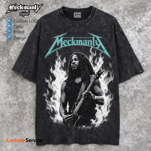 เสื้อยืดแขนสั้นสีขาวพิมพ์ลายรูปถ่ายสำหรับผู้ชาย Meckmanly คอกลม สไตล์สตรีท ทรงปกติ ผ้าฝ้าย 100% ระบายอากาศได้ดี - Product Image 2