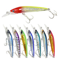 9112 #   Leurre dur de pêche en mer, type minnow à longue languette immergée, 140 mm, 49 g, pour la pêche au mandarin, en plastique