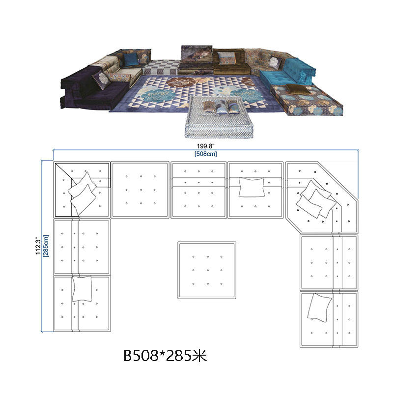 Model B: 508 * 285 CM  Good night