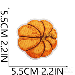 แจ็กเก็ตปักลายฟักทองอุปกรณ์เสริมฟักทองฮาโลวีนที่น่ากลัวแผ่นปักออกแบบได้ตามต้องการสำหรับกระเป๋าเสื้อผ้าหมวก - Product Image 6