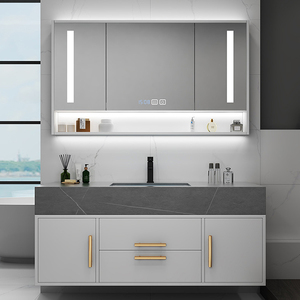 Commercial <strong>Sink</strong> Mirror Fixture Furniture 42 Inch Luxury <strong>Bathroom</strong> Vanity <strong>Sink</strong> Lights <strong>Bathroom</strong> <strong>Cabinets</strong> with Modern <strong>Sink</strong> - Product Image 4