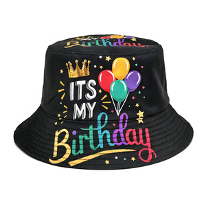 Chapeau Bob N<span class=keywords><strong>é</strong></span>on Imprim<span class=keywords><strong>é</strong></span> « Let's Go Crazy & It's My Birthday » pour Anniversaires et Fêtes – Chapeau de Soleil Fisher pour C<span class=keywords><strong>é</strong></span>l<span class=keywords><strong>é</strong></span>brations d'Anniversaire et Festivals - Product Image 6