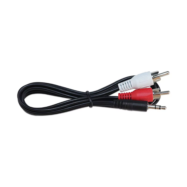 3.5mm Aux to 2 RCA Male to Male Cable AV Audio Cable 2RCA Male Plug Audio Transfer 1m 10 Pcs Black for TV VCR Video Audio Cable