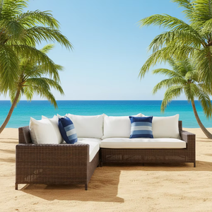 Conjunto de <span class=keywords><strong>Muebles</strong></span> de Jardín de <span class=keywords><strong>Mimbre</strong></span> Sintético Resistente a la Intemperie - Product Image 5