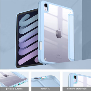 For iPad Air 6 iPad 10 Pro 12.9 Case Acrylic Hard Back with Pencil <b>Holder</b> Shockproof Protective Cover - Product Image 3