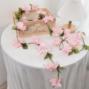 M710 <span class=keywords><strong>2022</strong></span> vente en gros, nouveau Style de mariage, décoration de la maison, vignes en soie, fleur de cerisier suspendue vigne à vendre - Product Image 4