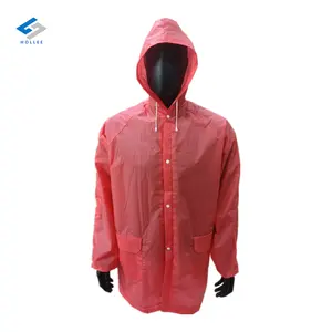 Portable PEVA EVA Rain Jacket Rain Coat Outdoor Raindy Jacket With Pockets and Ventilated Cape Back