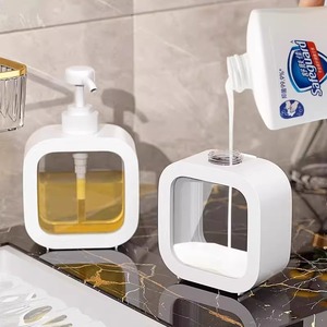 Portable Plastic <b>Dispensing</b> Bottles 300ml 500ml With Pump For Liquid Soap <b>Shampoo</b> Household Use - Product Image 4
