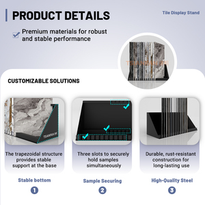 Espositore Personalizzabile di Alta Gamma per Campioni di Piastrelle in Metallo con Molteplici Scomparti per Sale Espositive, Scaffale Semplice in Acciaio - Product Image 4