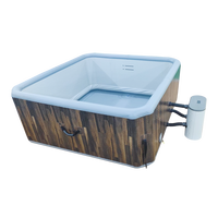 Bain à remous gonflable pour 4 personnes, jacuzzi gonflable d'extérieur avec jets, pompe à air pour une soirée de bachelorette ultime, spa à domicile en hiver, baignoire