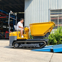 Kostenloser Versand Mini-Raupendumper 1500kg 1,5T CE EPA Diesel Hydraulischer Kettendumper für Bau, Landwirtschaft und Gewächshaus