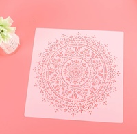 Nouveaux pochoirs mandala découpés au laser de 30x30 cm et grands pochoirs de 50x50 cm pour la peinture murale et les pochoirs pour sols en plastique DIY